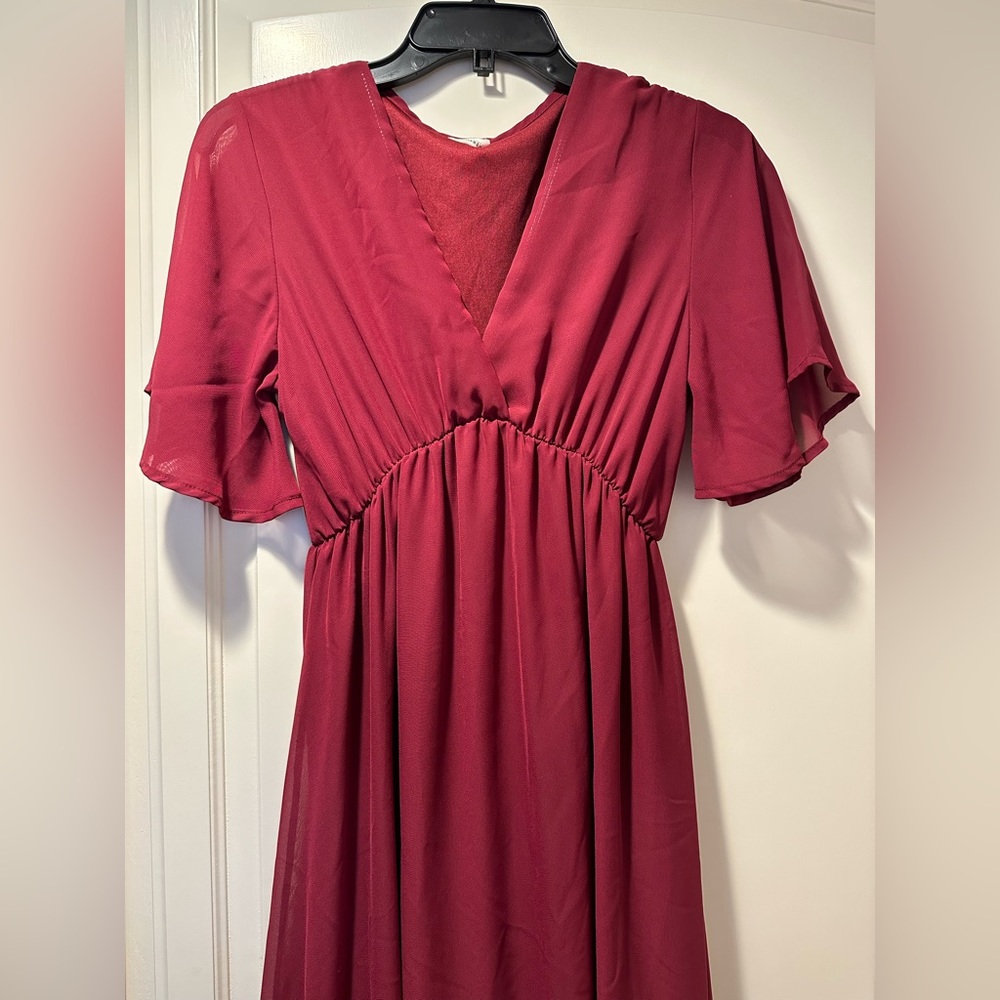 Pink Blush Maxi Maternity Dress, Small